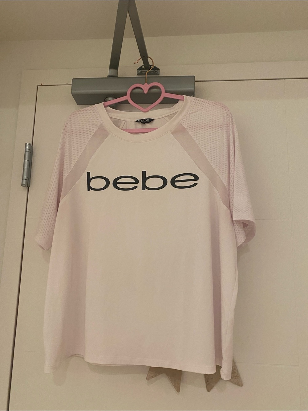 💕Bebe Light Pink Short Sleeve Logo Tee💕